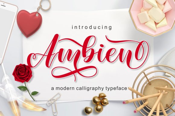 Ambien Typeface: Elevating Digital Brand Identity with Flowing Script Design
