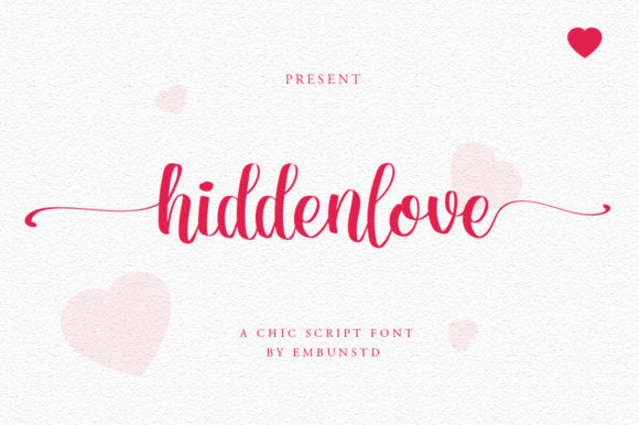 Hidden Love Typeface: A Handwritten Script for Crafters