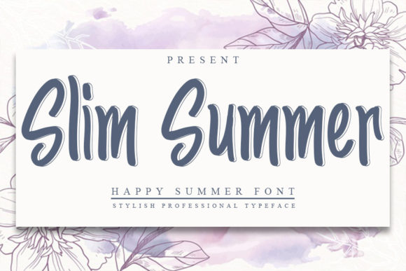 Slim Summer Typeface: Elevate Campaign Visuals With Elegant Handwritten Style