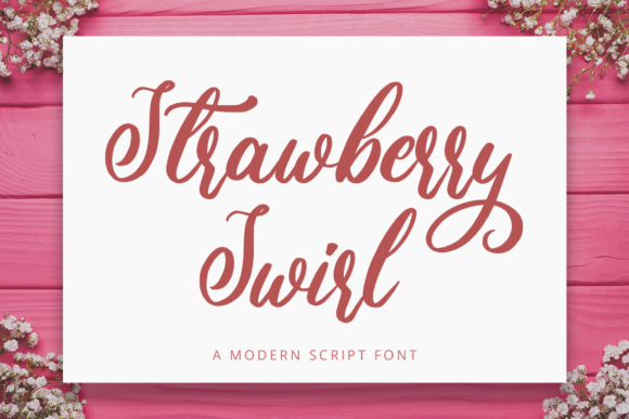 Strawberry Swirl: A Handwritten Typeface for Delicate Brand Identity